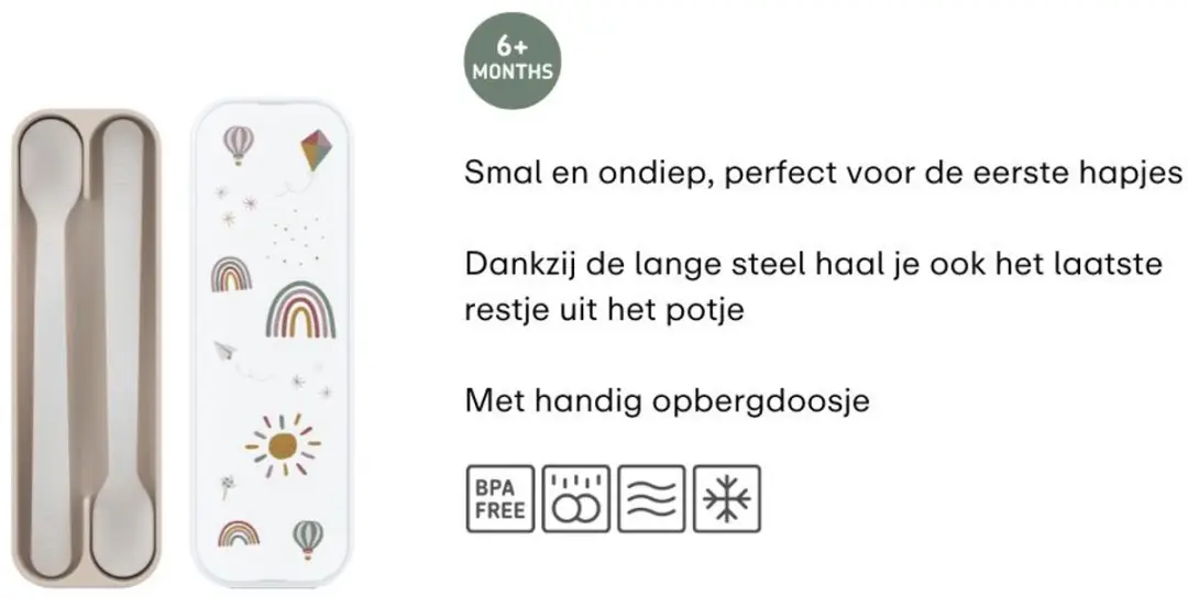 Mepal Mio Babylepel Set - 2 Stuks - Sunshine & Rainbow