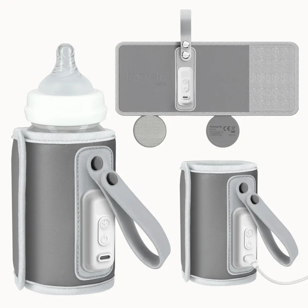 Lionelo Thermup Go Flessenwarmer - USB-C - 5 standen 38-50°C - Zilver