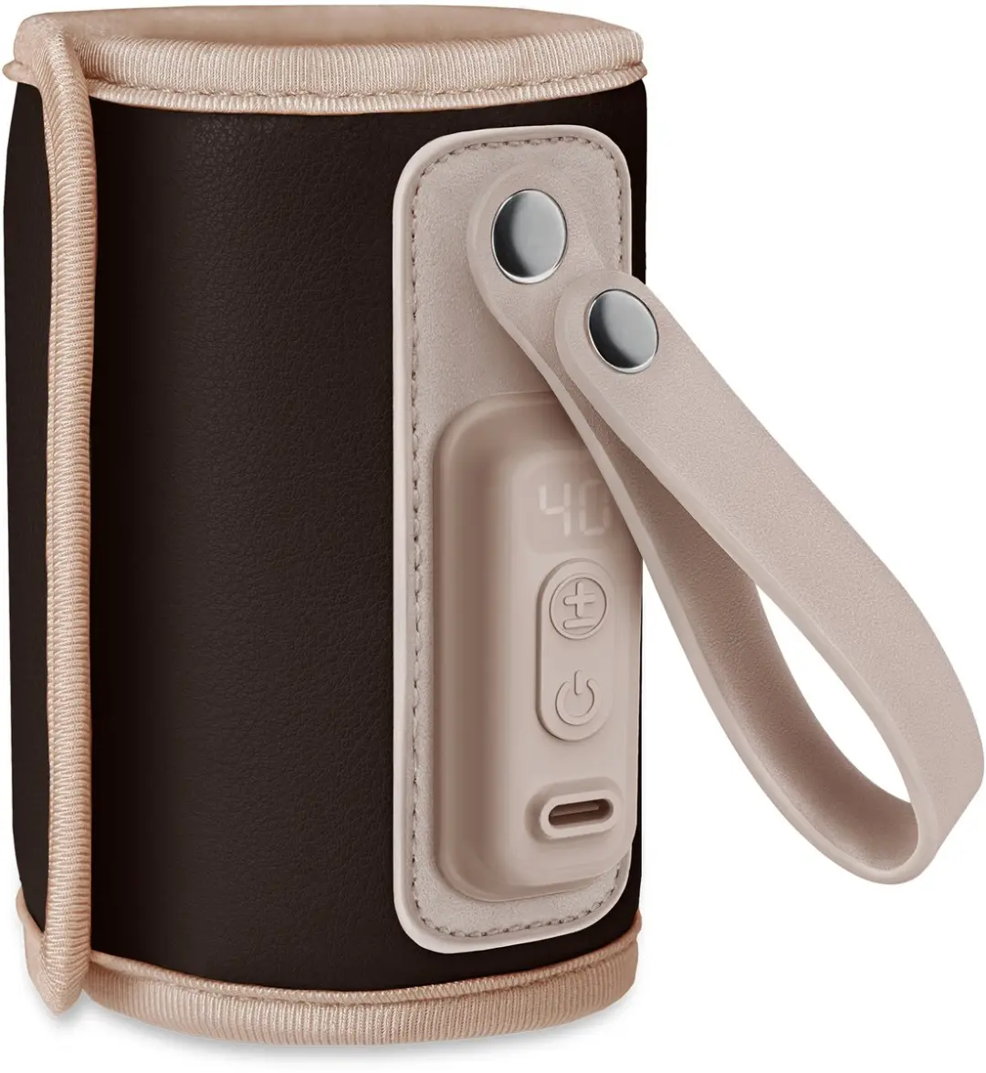 Lionelo Thermup Go Flessenwarmer - USB-C - 5 standen 38-50°C - Zilver