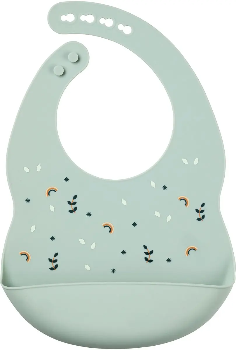 Nattou Silicone Slabbetje met Opvangbak 21cm