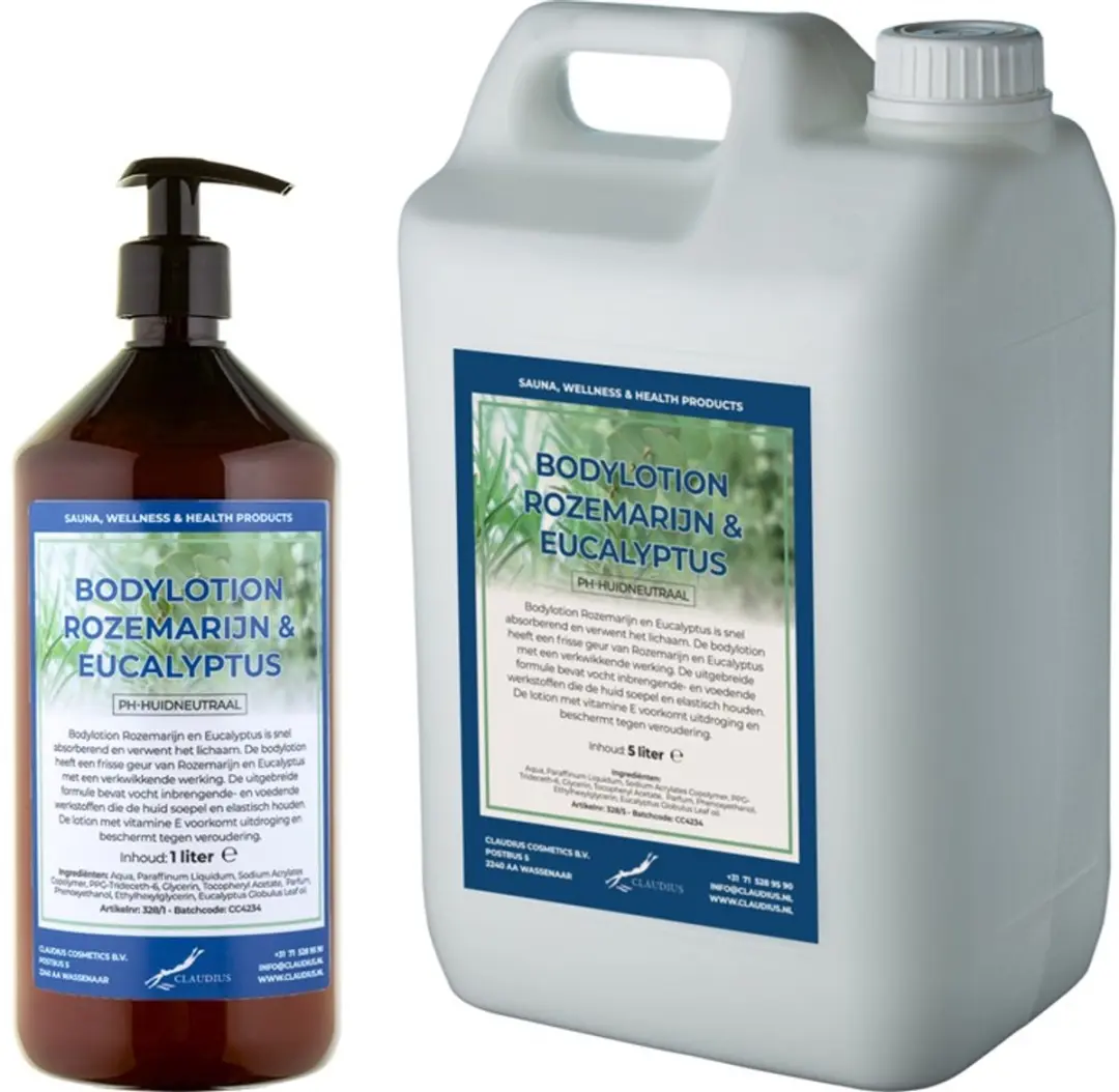 Splashbox Cosmetics Rozemarijn & Eucalyptus Bodylotion 6L - 2 Stuks