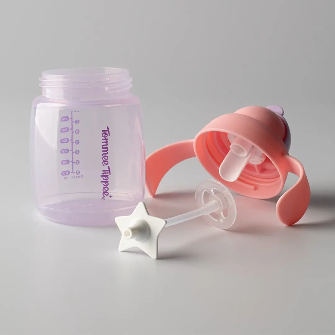 Tommee Tippee Rietjesbeker 240ml - 2 Stuks - Roze & Paars