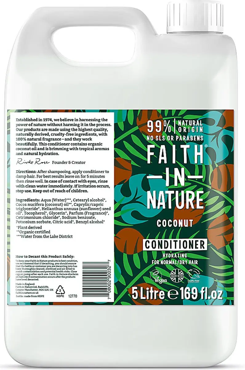 Faith In Nature Conditioner Navulling Coconut 5L