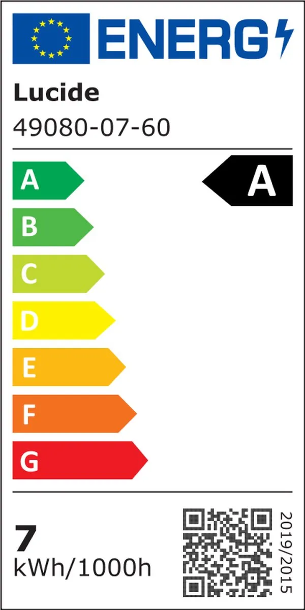 Lucide A60 Class A LED Lamp E27 7W 2700K - Ø6cm Transparant