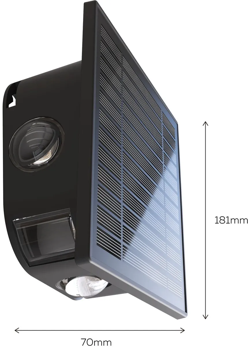 Calex Altamura Solar Wandlamp Zwart - 18.3cm