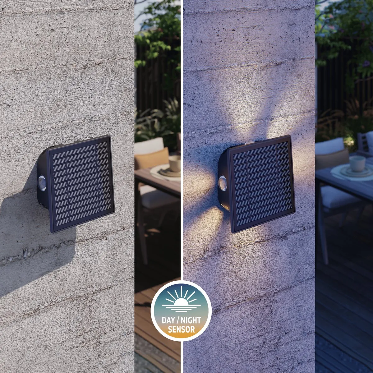 Calex Altamura Solar Wandlamp Zwart - 18.3cm - afbeelding 6 van 6