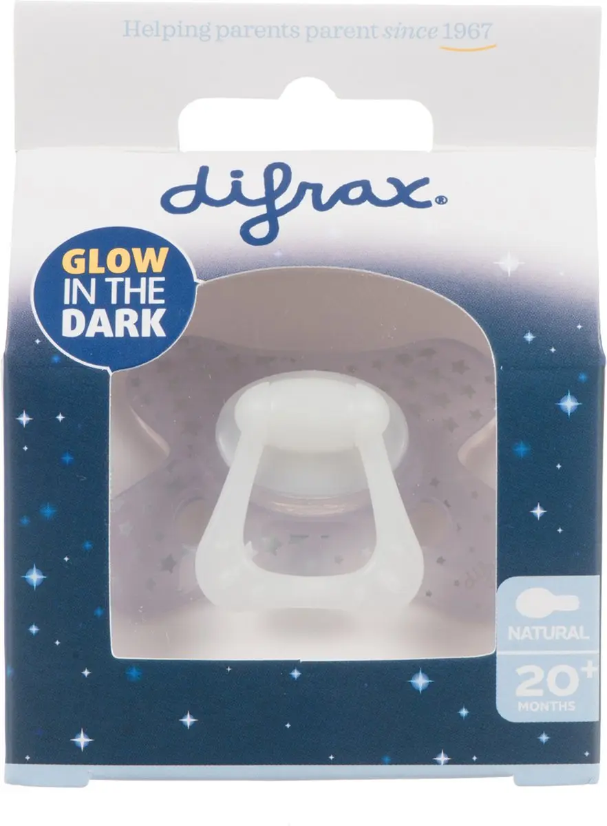 Difrax Fopspeen Natural 20+ Maanden - Glow in the Dark