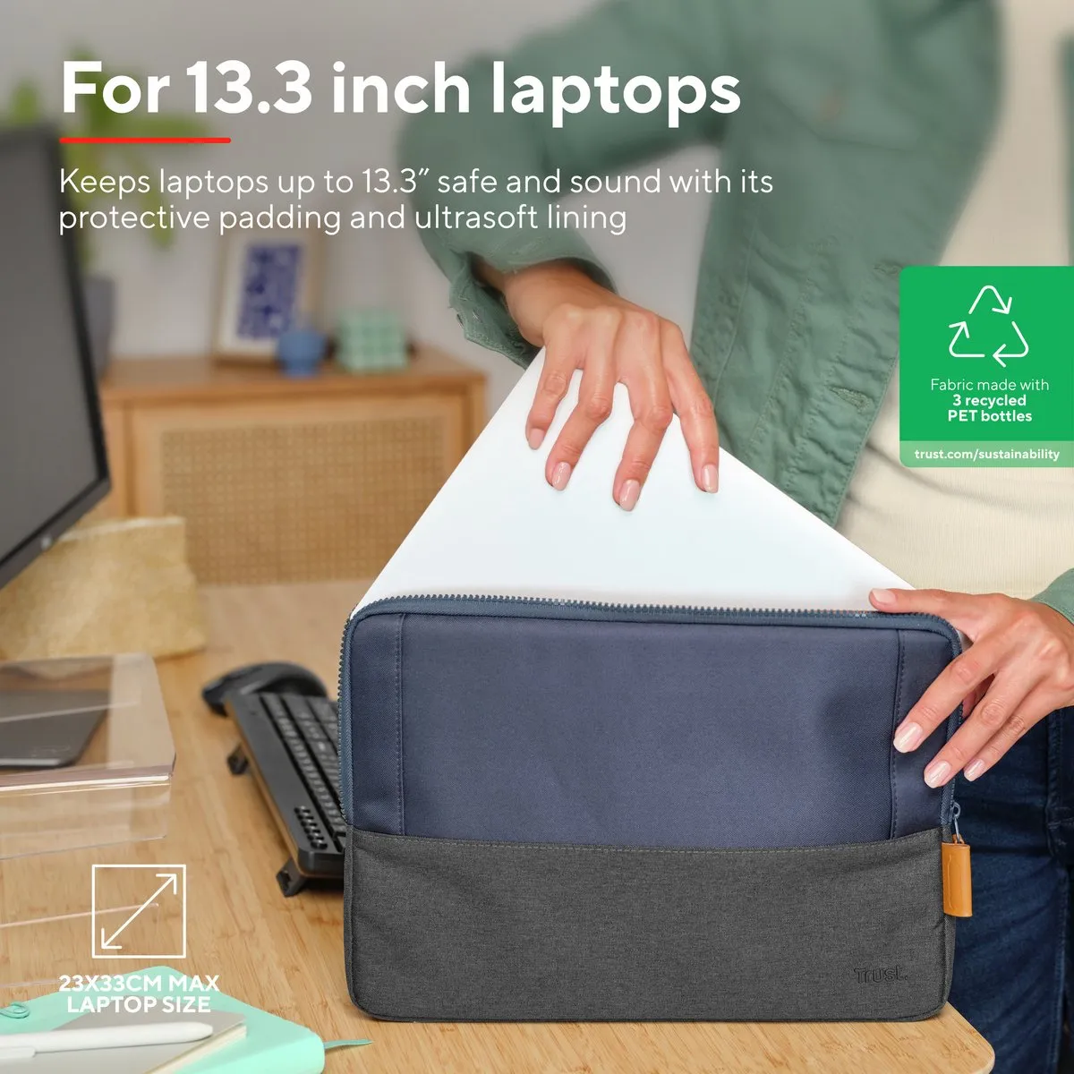 Trust Lisboa Laptophoes 13.3 inch - Blauw