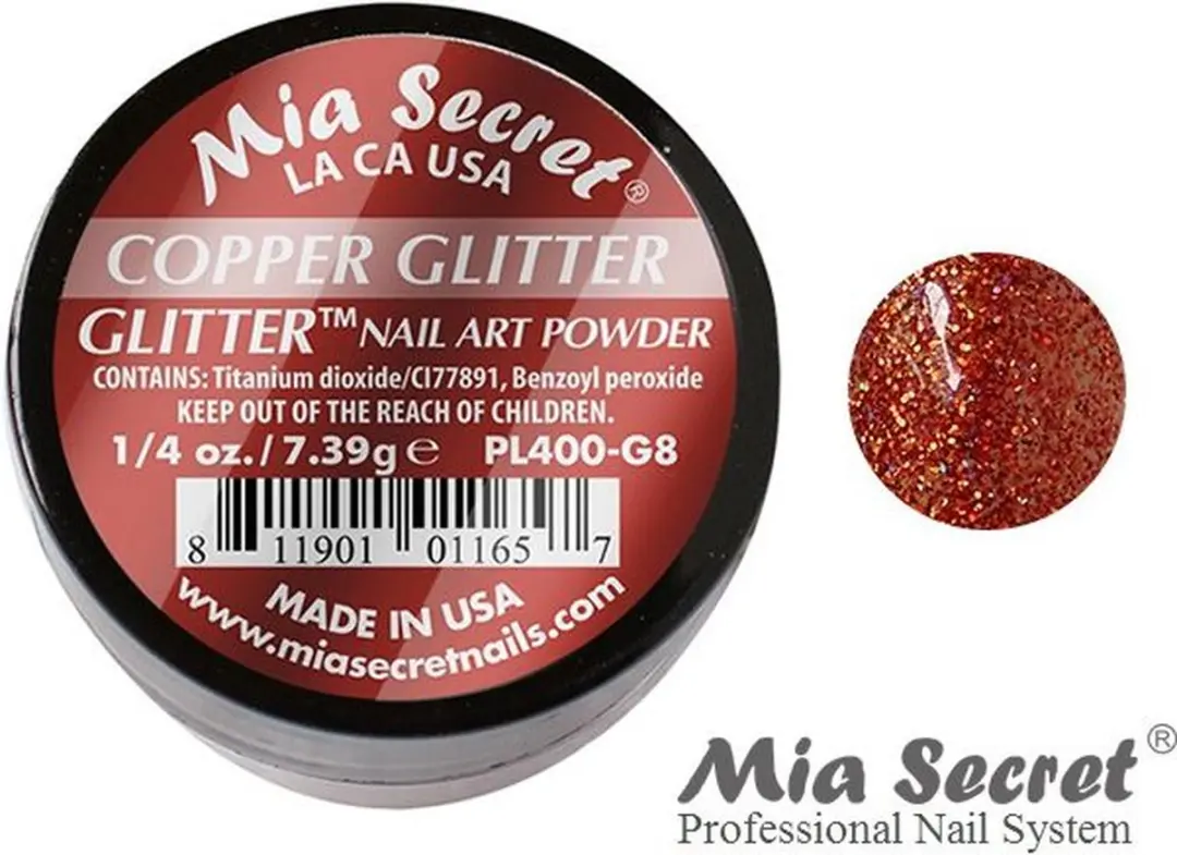 Mia Secret Glitter Acrylpoeder Copper