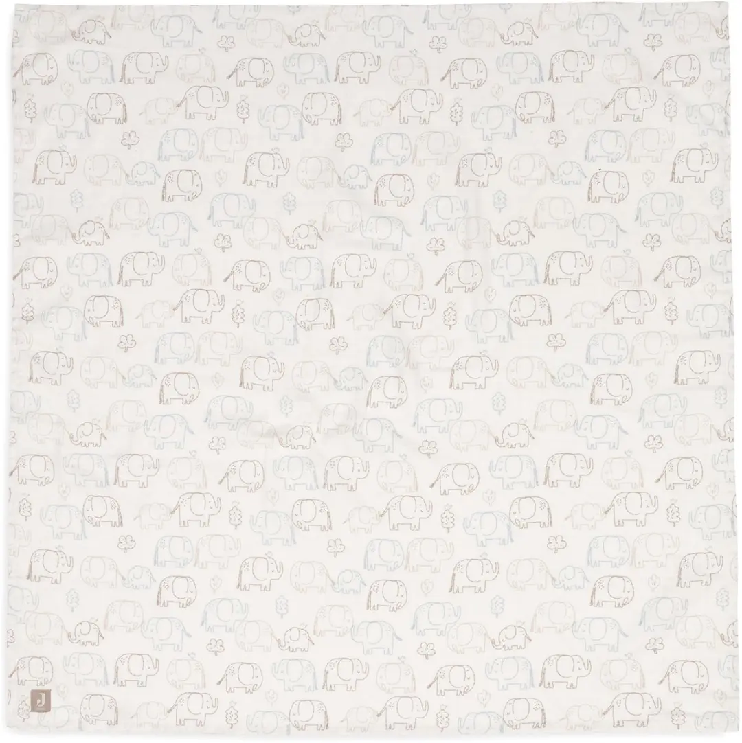Jollein Hydrofiele Doek Large 115x115cm Elephant Tales - 2 Stuks