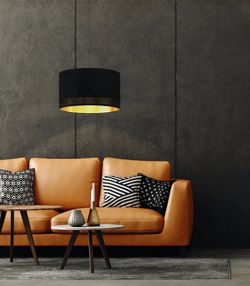 Eglo Esteperra Hanglamp E27 - Ø38cm - Zwart/Goud - afbeelding 6 van 6