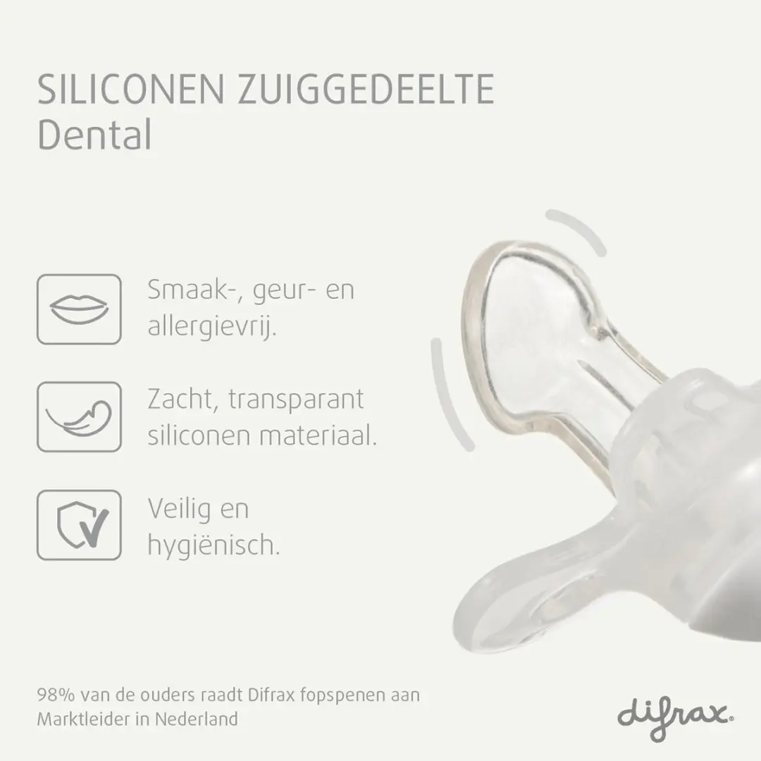 Difrax Dental Fopspeen 18+ Maanden - 2 Stuks Lichtroze