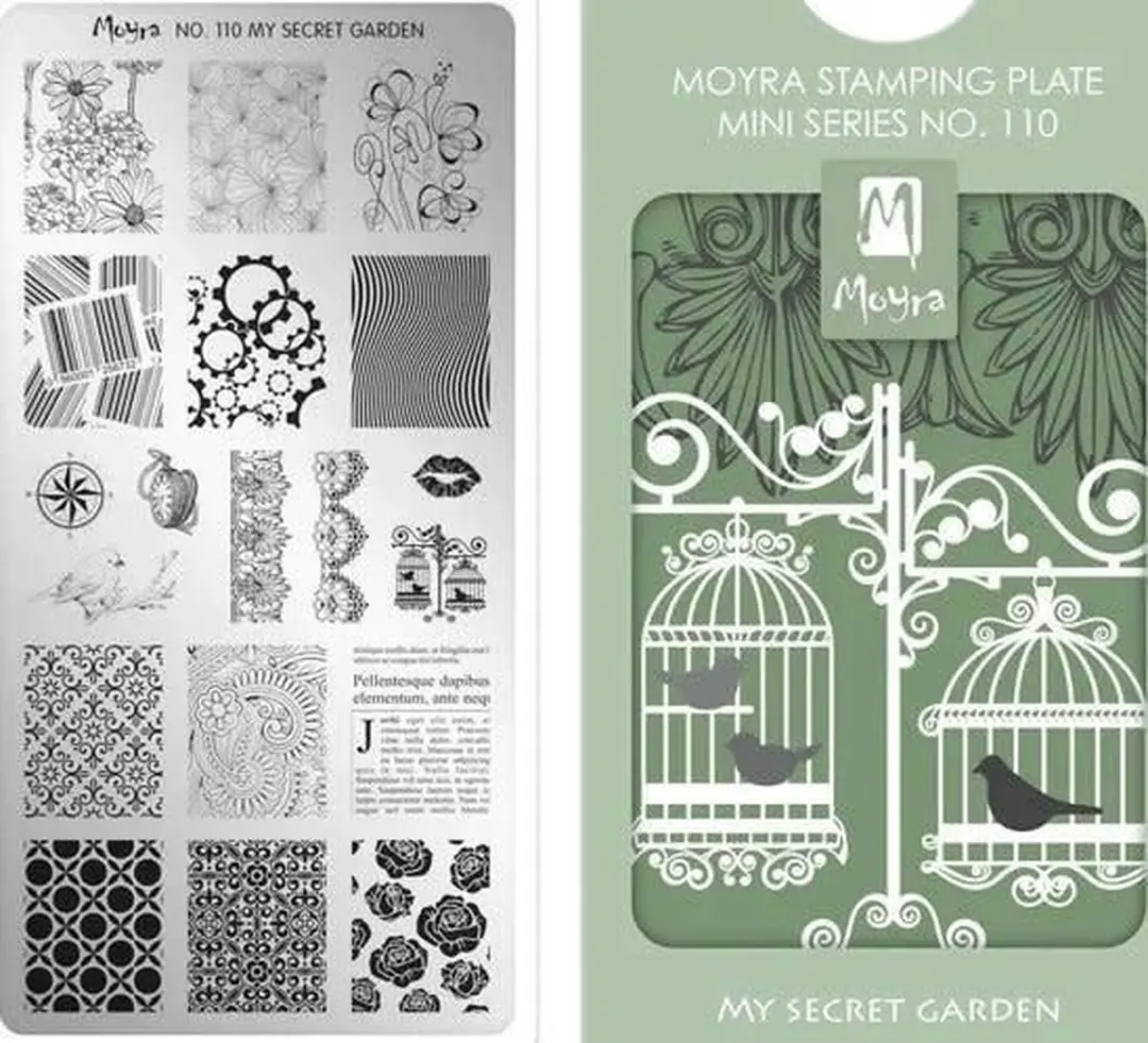 Moyra Mini Stamping Plate M110 My Secret Garden - 55ml