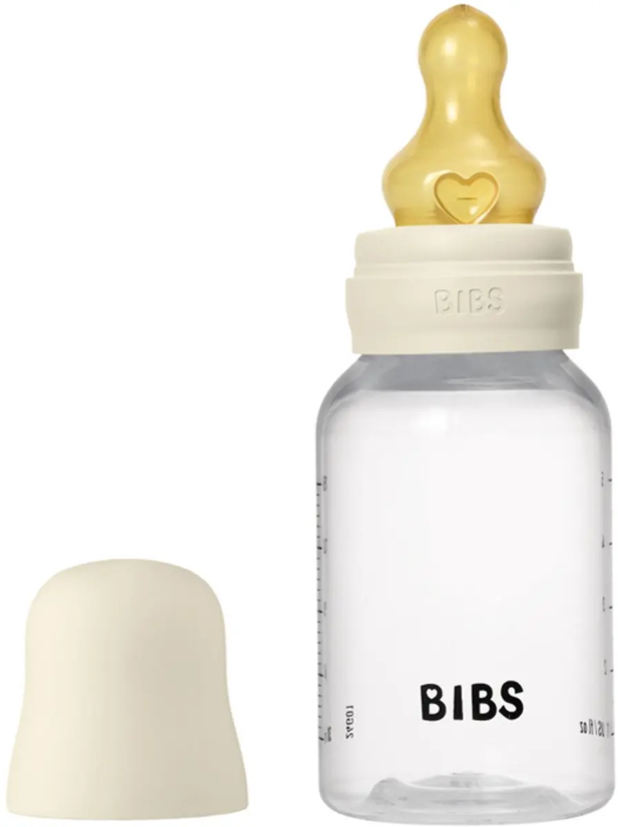 BIBS Fles Slow Flow 150ml - 6 Stuks - Latex - Ivory