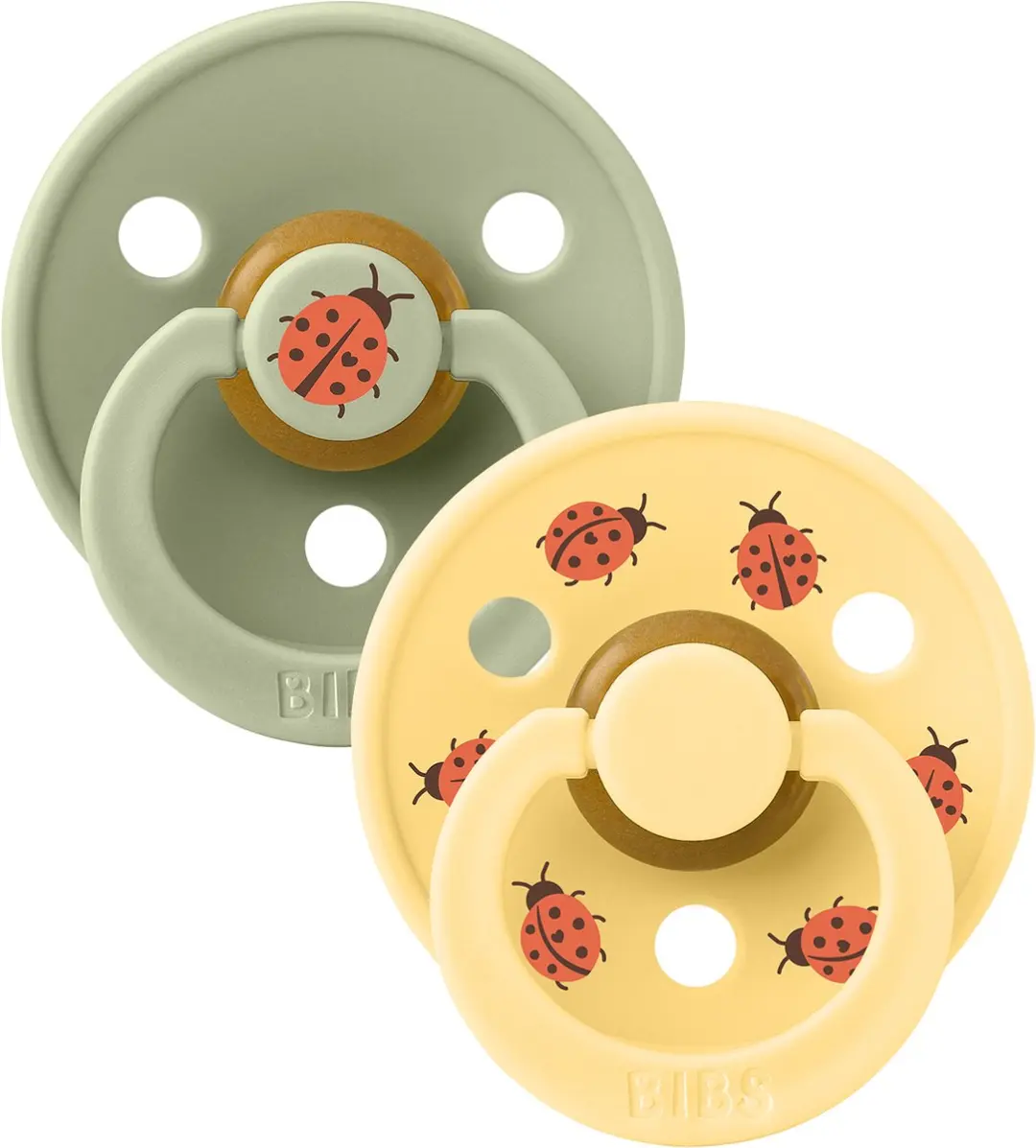 BIBS Colour Studio Speen - Natuurlijk Rubberlatex - Maat 1 (0-6m) - Sage/Pale Butter - 2 Stuks