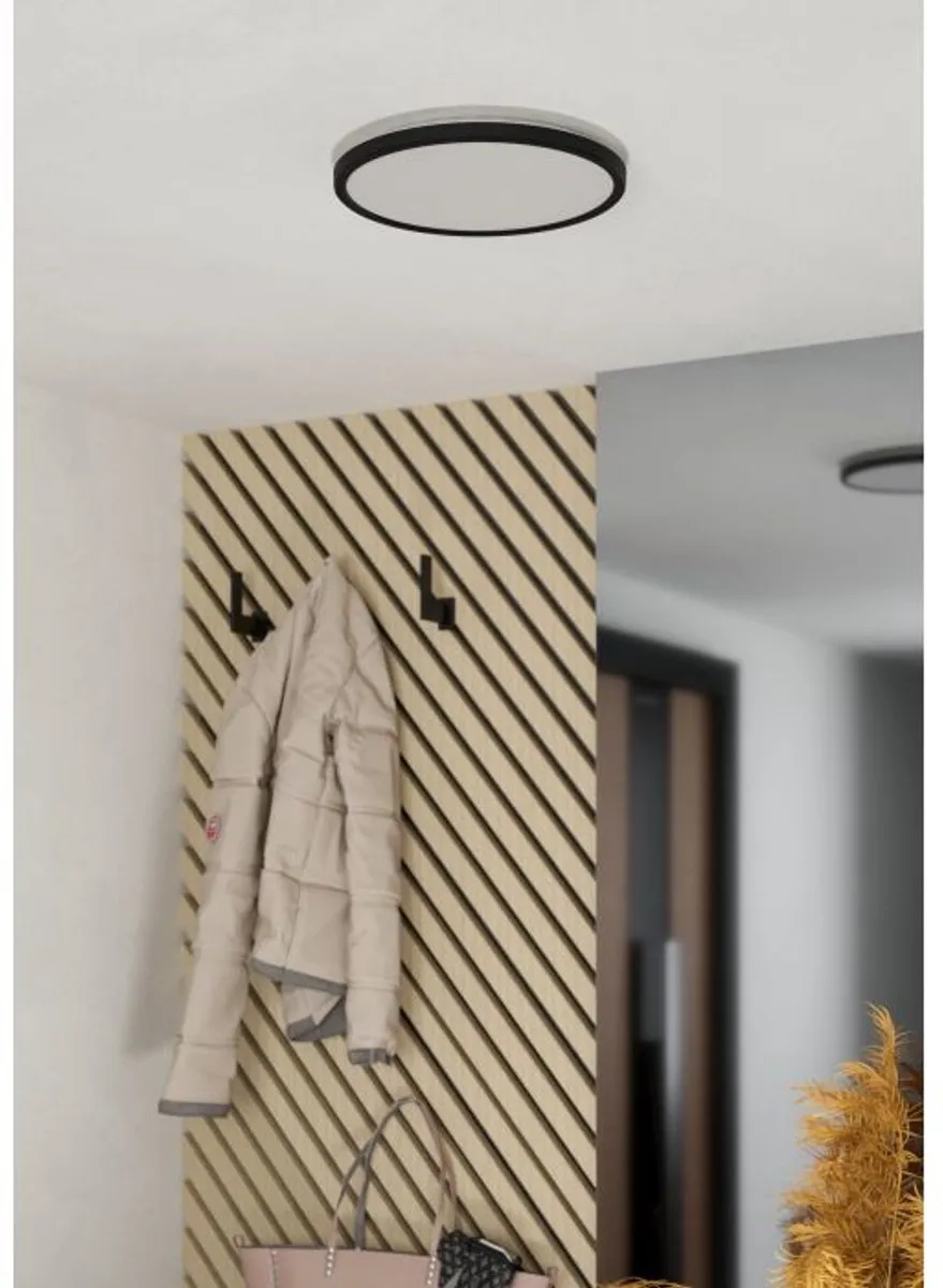Eglo Minerario Plafondlamp LED Ø30cm - Zwart/Wit
