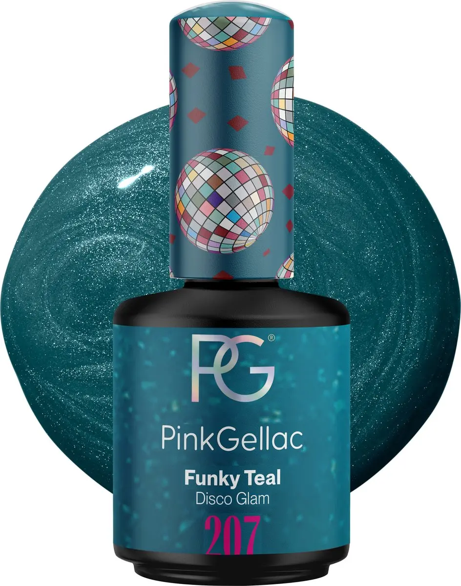 Pink Gellac 207 Funky Teal Gellak 15ml