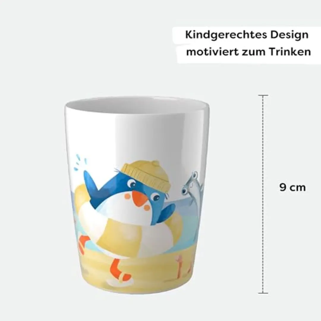 Haba Pinguïn Kinderbeker Melamine - 250ml Meerkleurig