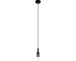 Eglo Lobatia Hanglamp E27 - Staal/Hout - Zwart/Wit/Grijs - afbeelding 6 van 6