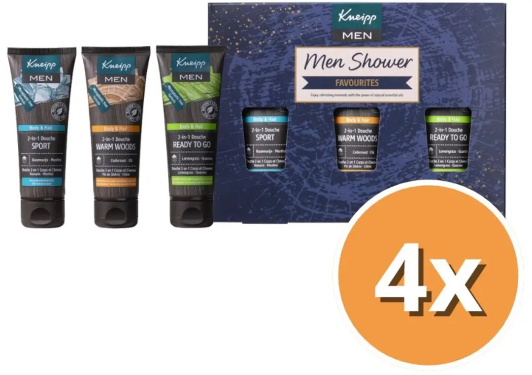 Kneipp Geschenkset Men Shower Favourites - 4x1 - Multicolor