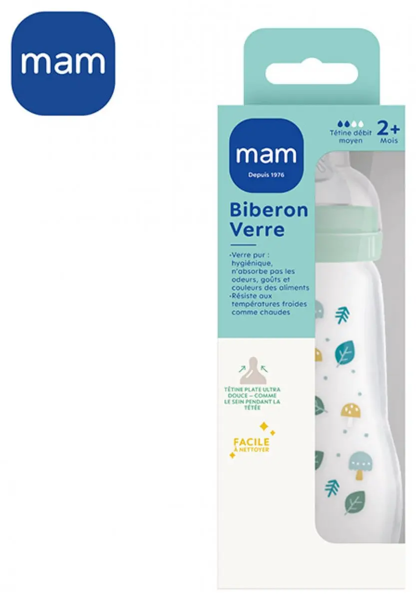 MAM Nature Aqua Babyfles 260ml - Flow 2