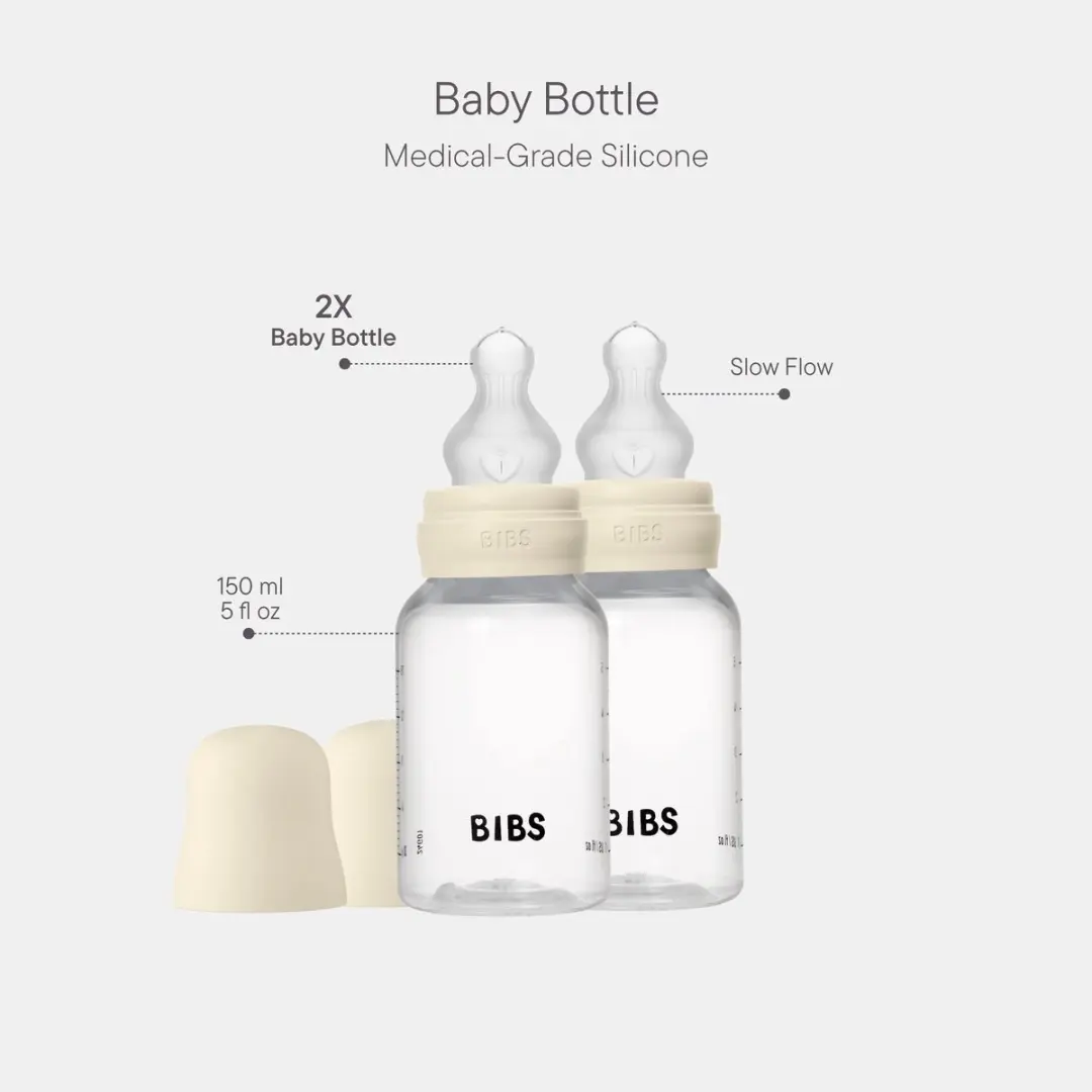 BIBS Babyfles 150ml - 2 Stuks - Ivory