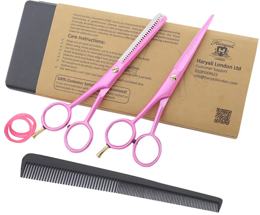 Haryali London 6" Roze Haarschaar Set