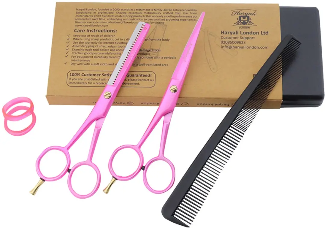 Haryali London 6" Roze Haarschaar Set - 3 Stuks