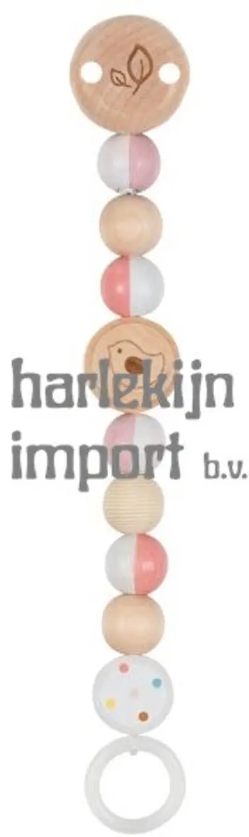 Goki Fopspeenketting Vogel - Hout - Multikleur