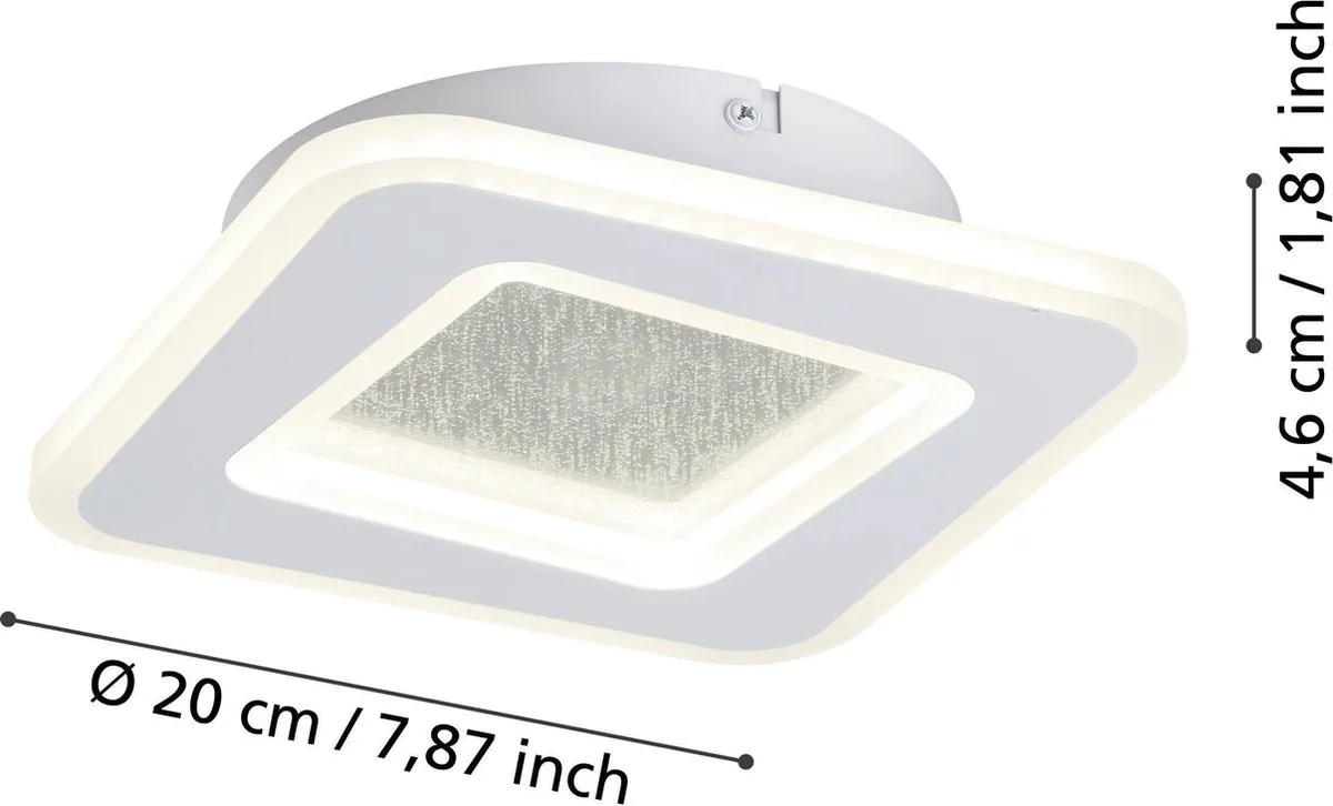 Eglo Macchioni Wandlamp LED 20cm - Wit/Grijs - afbeelding 6 van 6