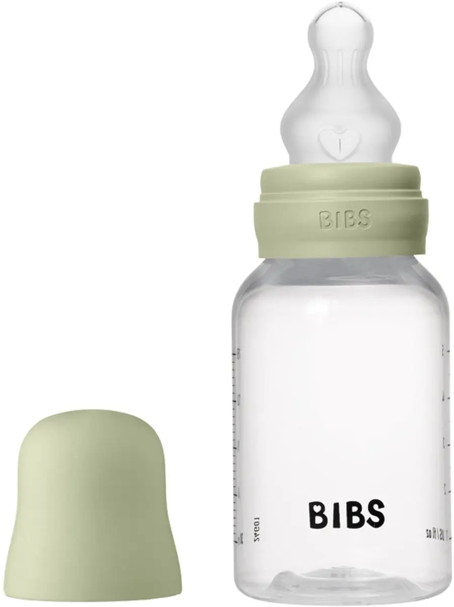 BIBS Fles Slow Flow 150ml - 6 Stuks - Sage