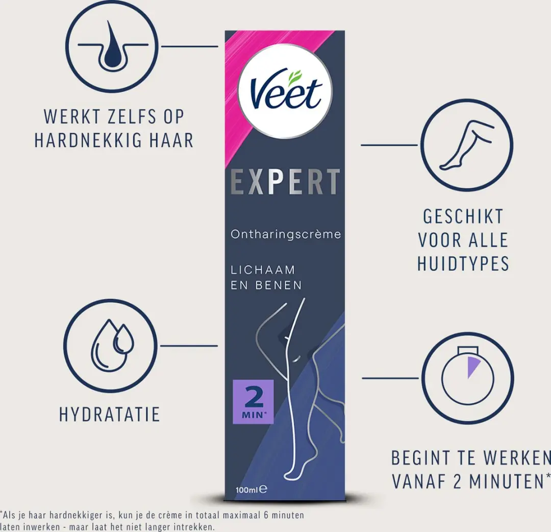 Veet Expert Ontharingscrème Lichaam & Benen 100ml