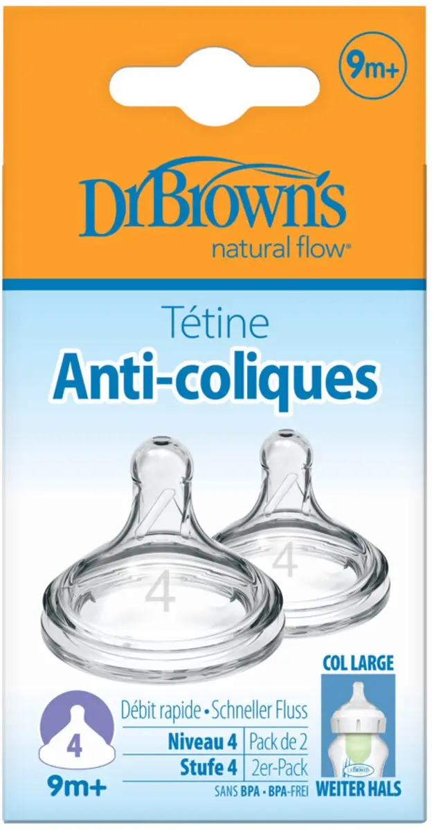 Dr. Brown's Options+ Flesspeen Fase 4 - 2 Stuks