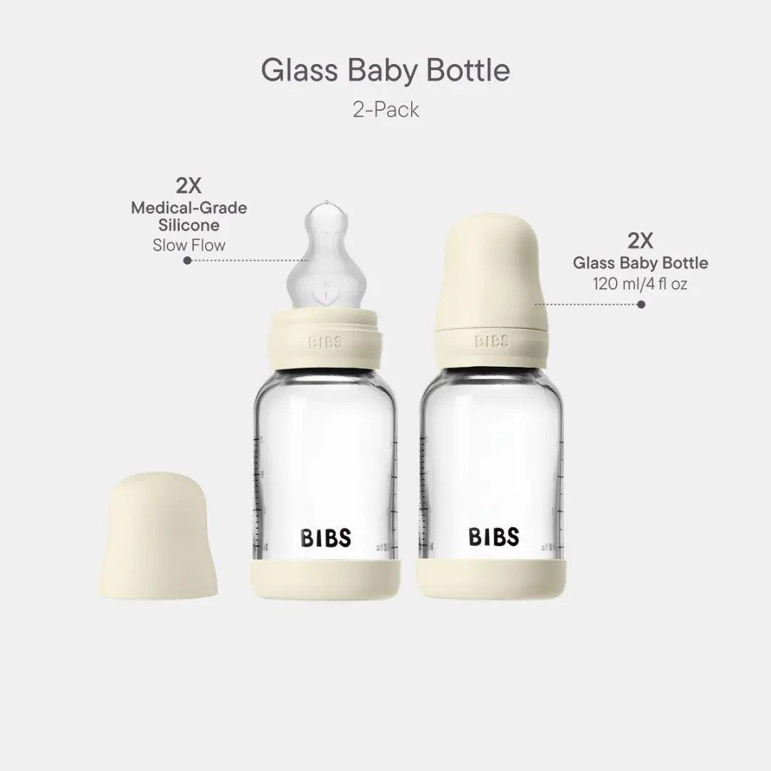 BIBS Baby Fles - 120ml - 2 Stuks - Ivory