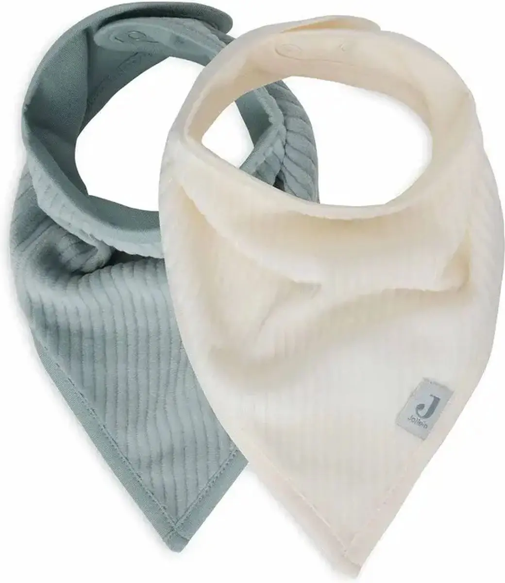 Jollein Slab Bandana Velvet Rib Sea Green/Ivory