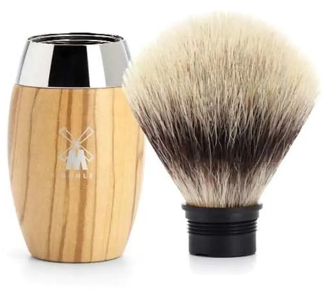 Mühle Kosmo Silvertip Fibre Scheerkwast - Olijfhout
