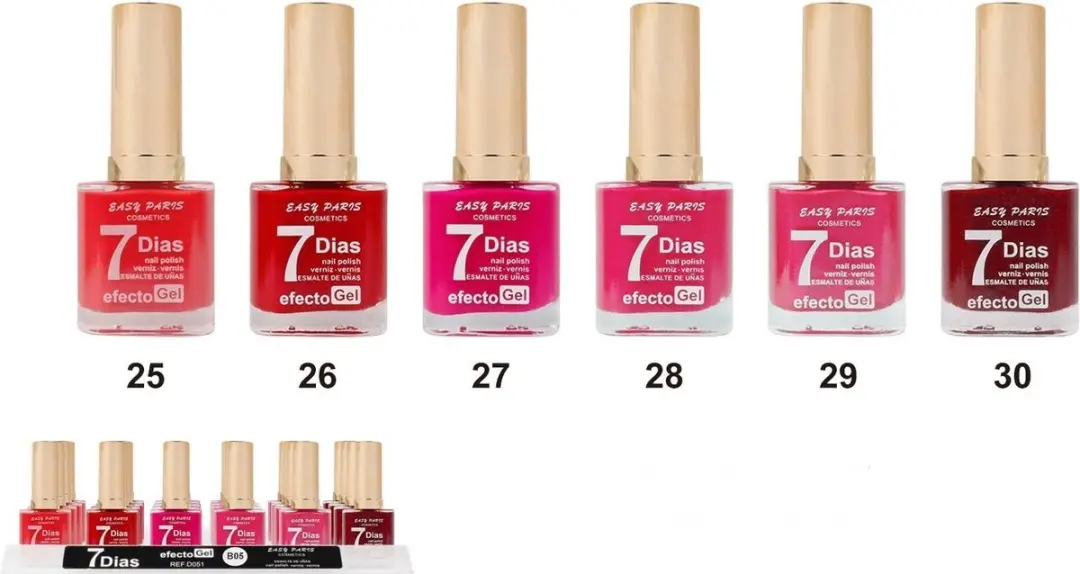 Easy Paris Cosmetics Nagellak 030 Rood Glitter - 13ml