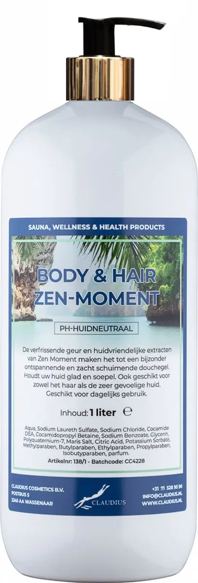 Splashbox Cosmetics Body & Hair Zen Moment 1L - Gouden pomp