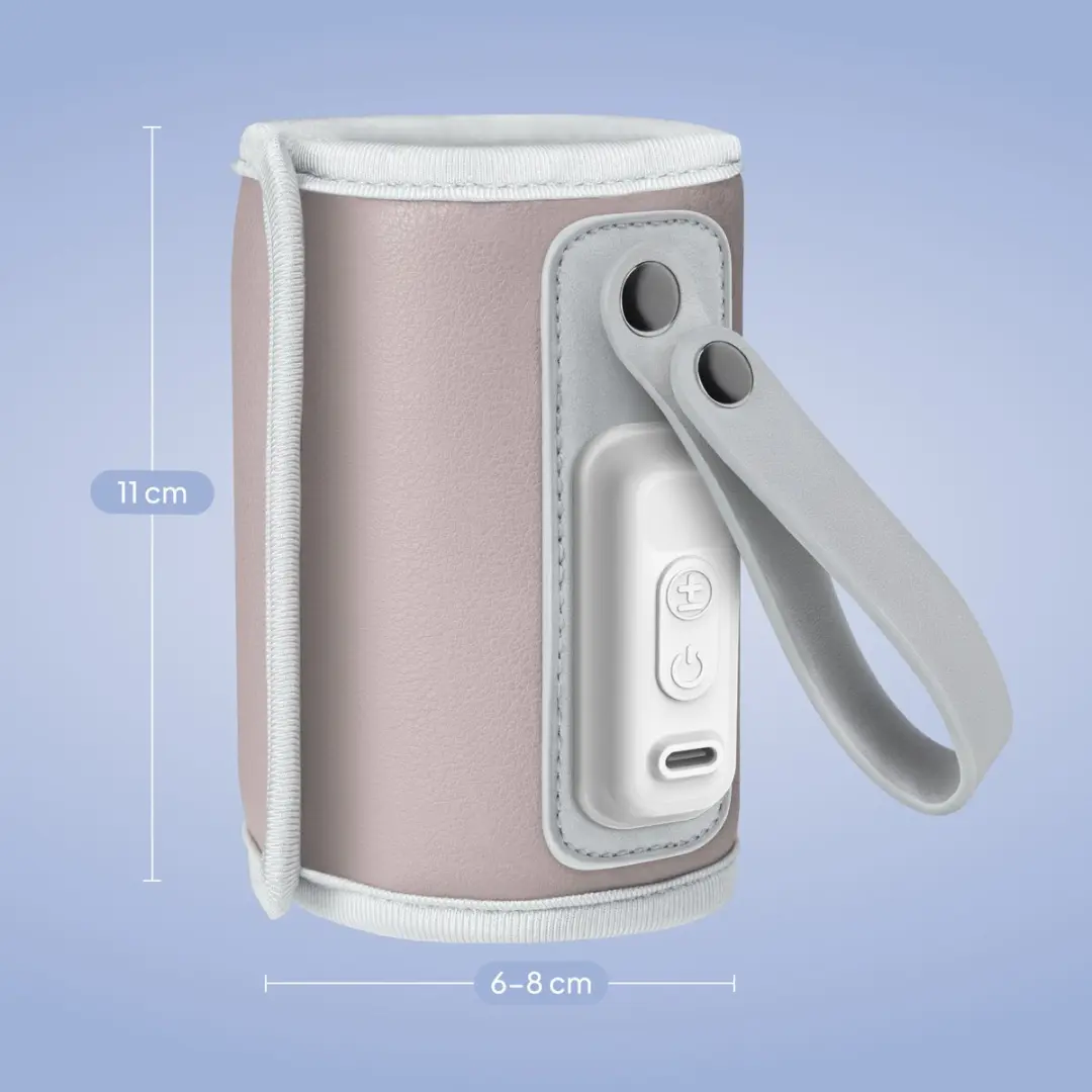 Lionelo Thermup Go Flessenwarmer - USB-C - 5 standen 38-50°C - Roze