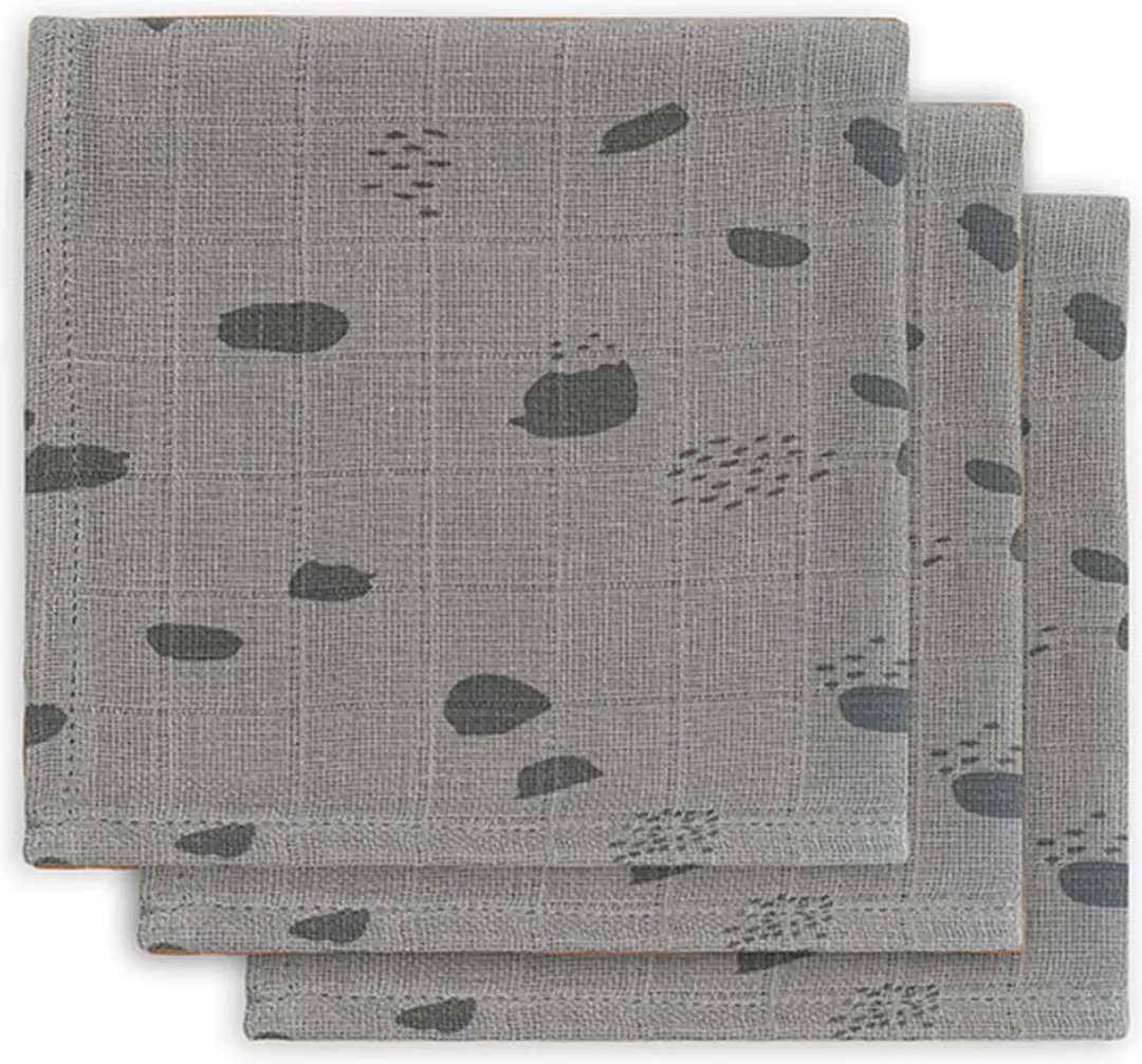Jollein Hydrofiel Monddoekje Spot Storm Grey