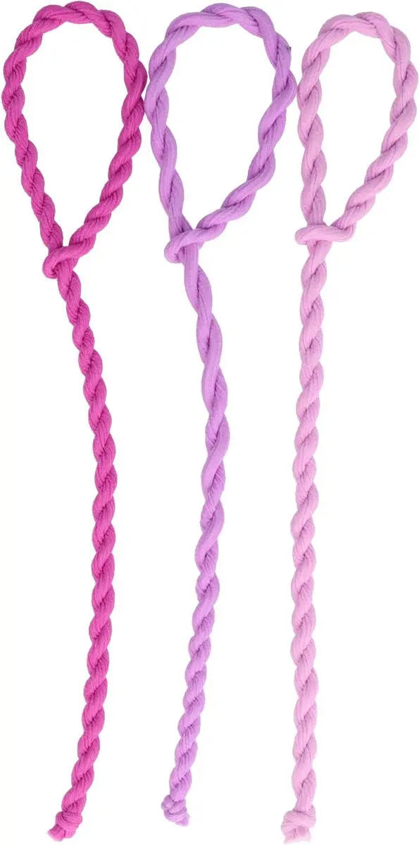 Haarsoires Basic Haarelastieken - Paars - 3 Stuks