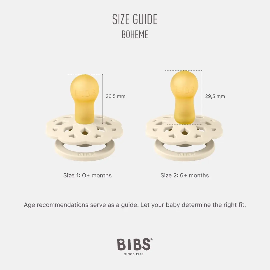 BIBS Boheme Glow Speen - 2 Stuks - Maat 2 (6-18 maanden) - Sage Glow/Cloud Glow