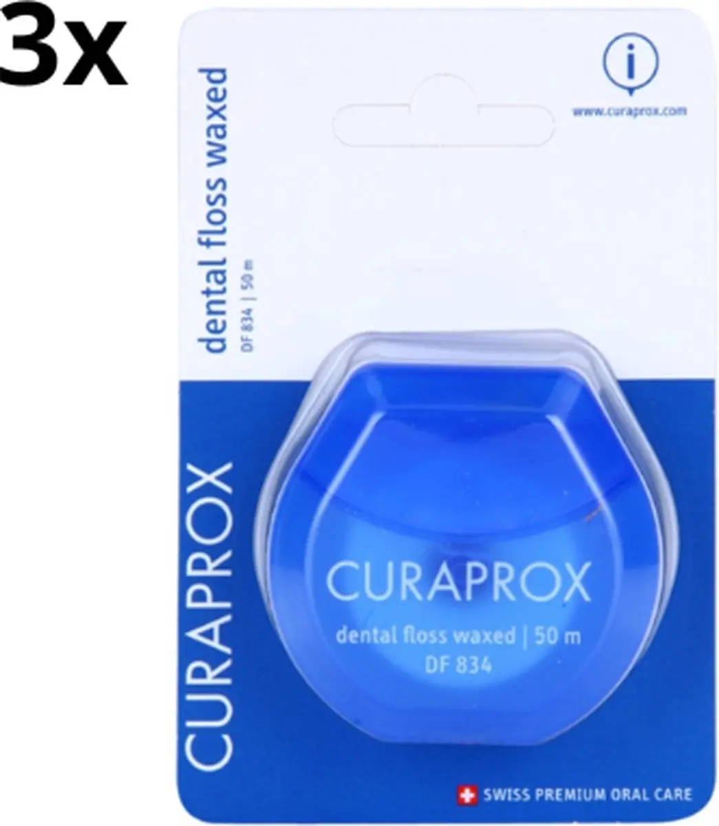 Curaprox DF 834 Dental Floss Waxed Mint