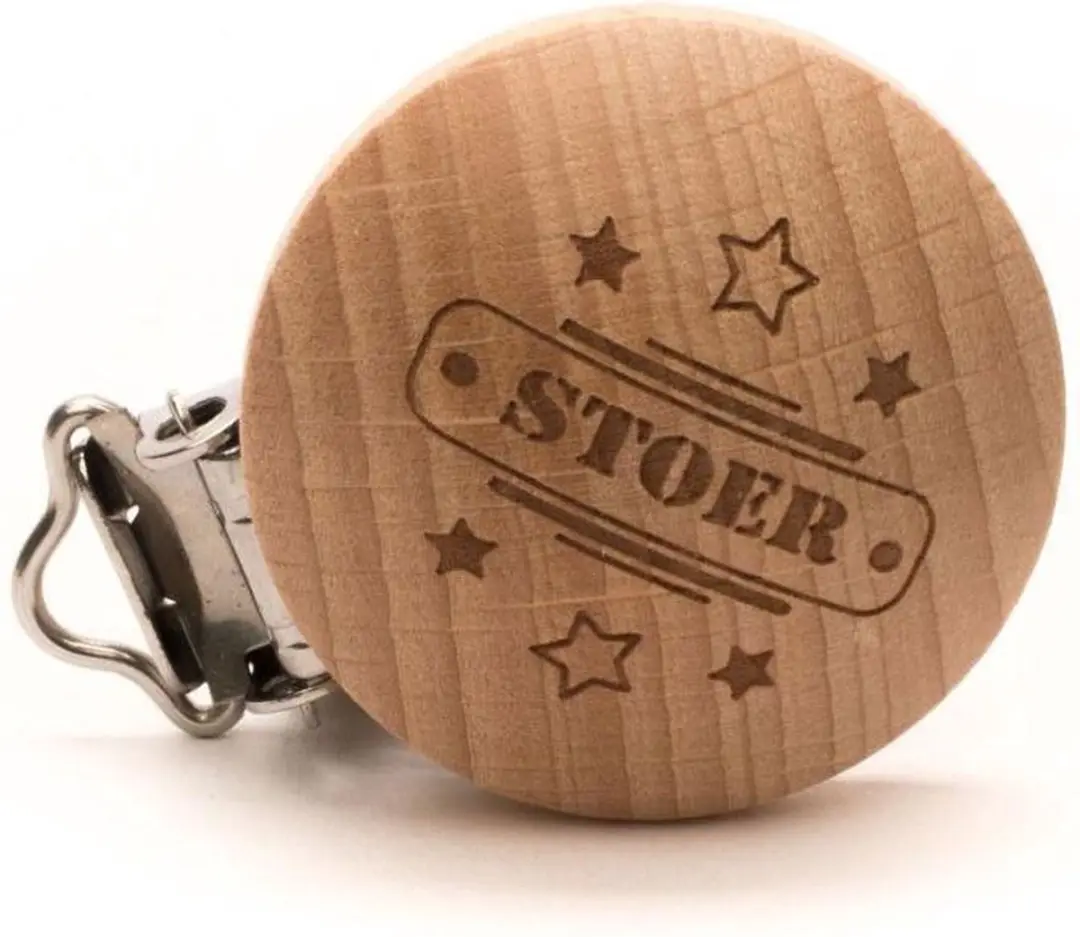 Durable Houten Speenclips 2 Stuks - Eiken