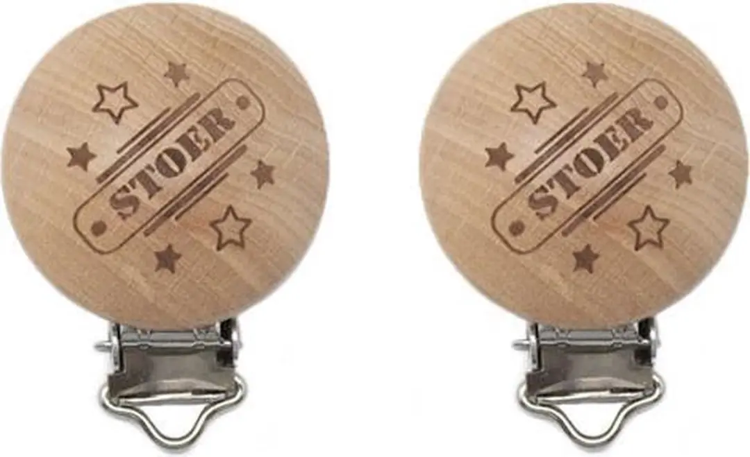 Durable Houten Speenclips 2 Stuks