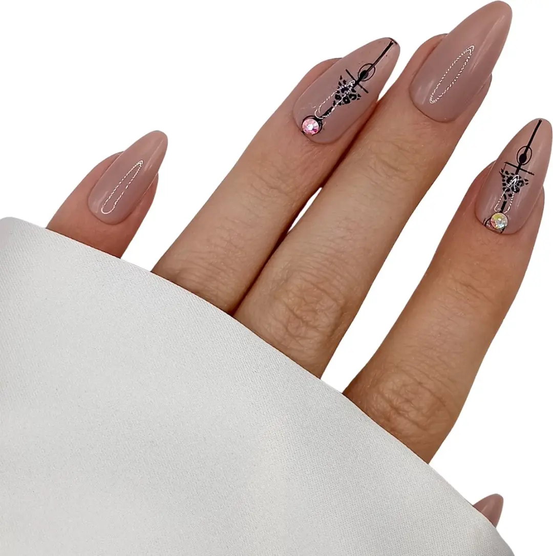 SD Press on Nails B-222 Plaknagels Nude - 20 Stuks