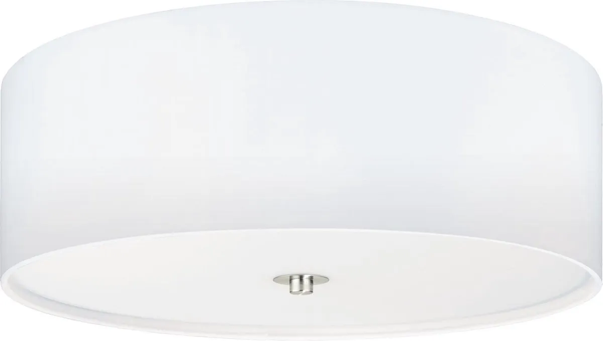 Eglo Pasteri Plafondlamp 5 Lichts - ø475mm - Nikkel-Mat - Wit