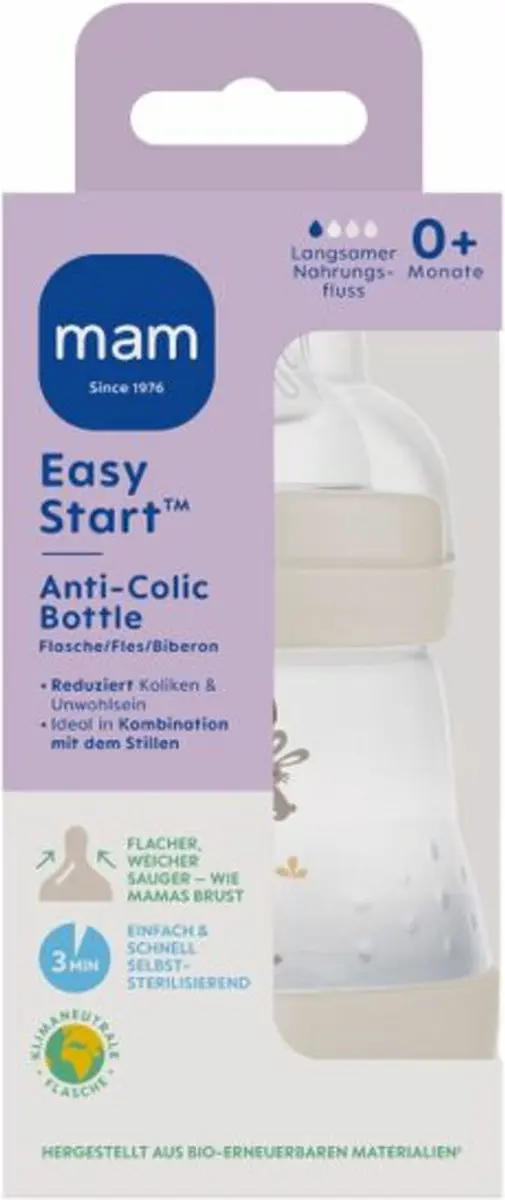 MAM Babyfles Easy Start Anti-Colic 160ml - Transparant