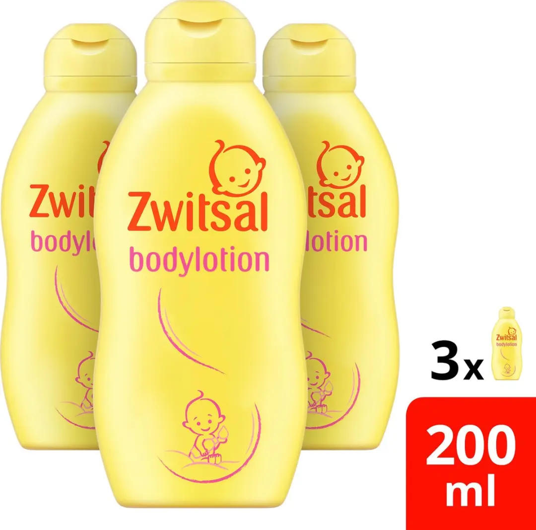 Zwitsal Baby Bodylotion 3x200ml
