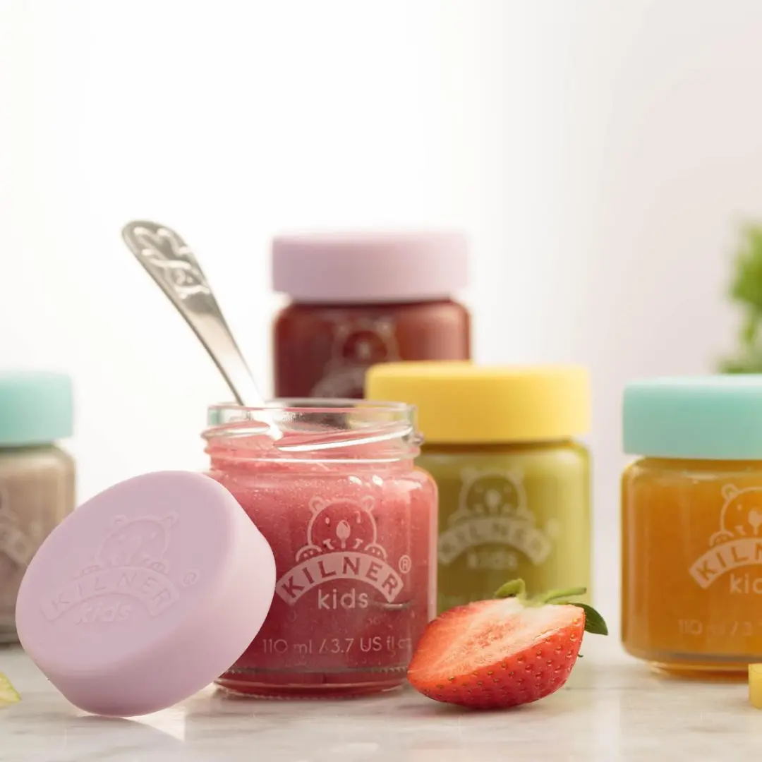 Kilner Babyvoeding Potten Set 6x110ml - IJsblauw/Lila/Geel